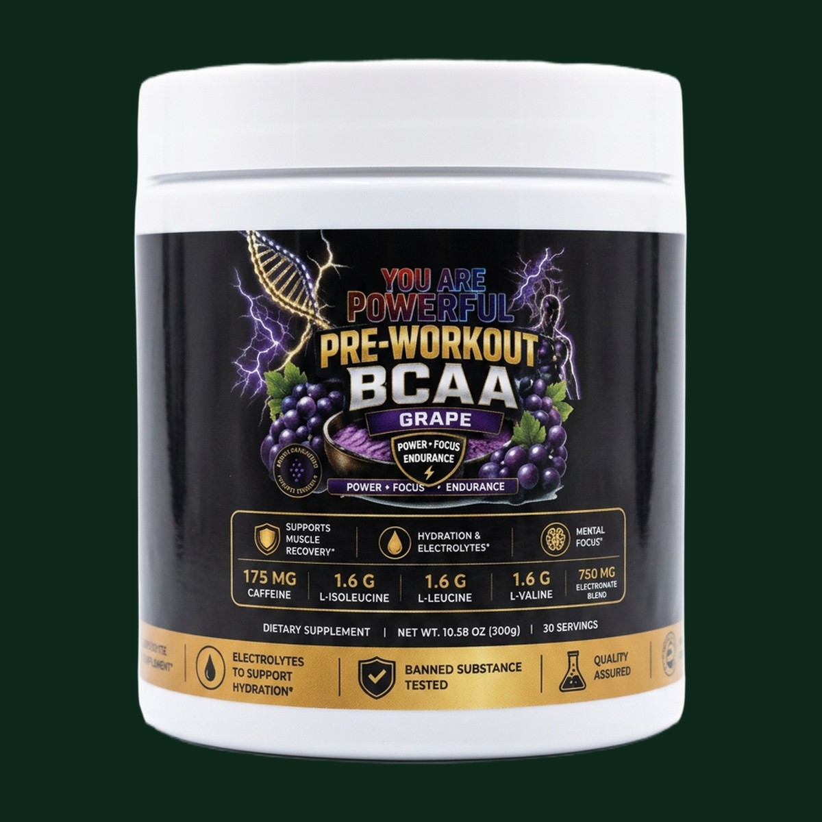 Pre-Workout BCAA — Grape · 30 Servings